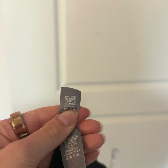 Aerie Black Strapless Flowy Pom Pom Jumpsuit with Pockets Sz Small Vacation - Picture 8 of 10